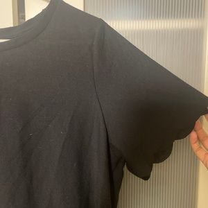 Topshop crop scallop top